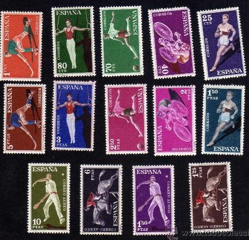 España 1960 1306/19 Sellos ** Deportes Completa 14v Timbre Espagne Spain Spagna Espana Spanje Spanien 