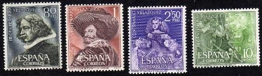 España 1961 1340/3 Sellos ** III Cent. Muerte Velazquez Completa Timbre Espagne Spain Spagna Espana Spanje Spanien 