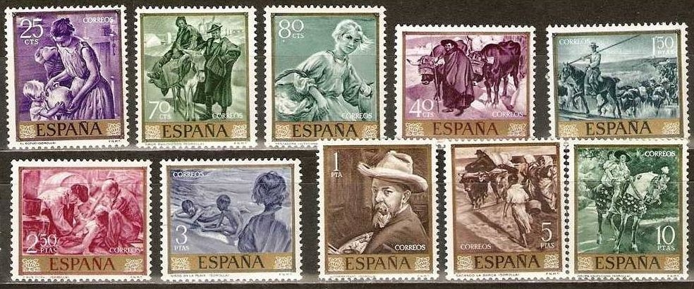España 1964 1566/75 Sellos ** Pintor Joaquin Sorolla Completa Timbres Espagne Spain Spagna Espana Spanje Spanien 