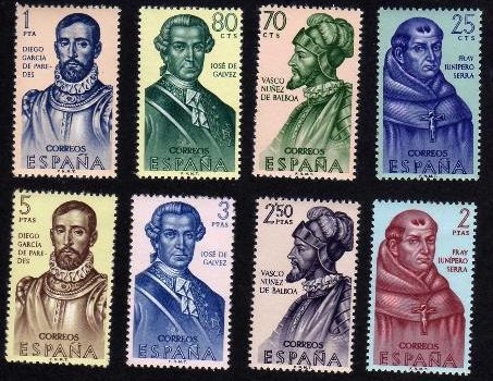 España 1963 1526/33 Sellos ** Forjadores de America Completa Timbres Espagne Spain Spagna Espana Spanje Spanien 
