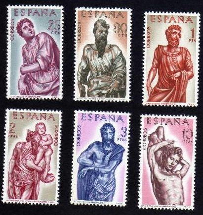 España 1962 1438/43 Sellos ** Pintor Alonso de Berruguete San Sebastian Completa Timbres Espagne Spain Spagna Espana Spanje Spanien 