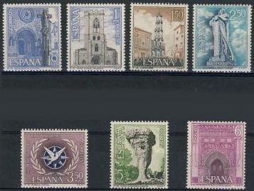 España 1967 1802/8 Sellos ** IV Serie Turistica Completa Timbre Espagne Spain Spagna Espana Spanje Spanien 