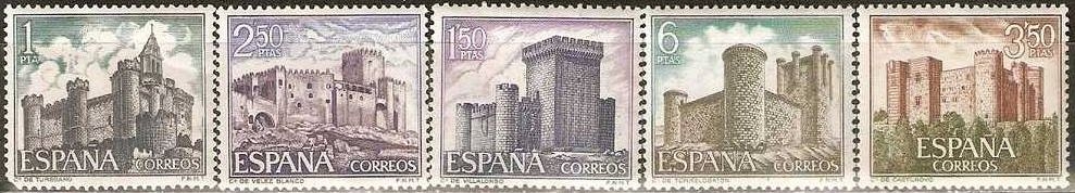 z vendido España 1969 1927/31 Sellos ** Serie Castillos de España completa Timbre Espagne Spain Spagna Espana Spanje Spanien 
