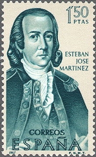 z vendido España 1967 1823 Sello * VIII Forjadores de América Esteban Jose Martinez c/señal charnela Timbre Espagne Spain Spagna Espana Spanje Spanien 