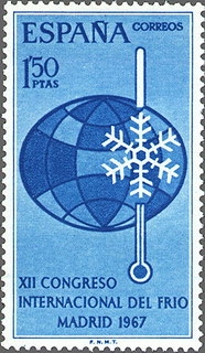 z vendido España 1967 1817 Sello * Congreso Internacional del Frio c/ señal charnela Timbre Espagne Spain Spagna Espana Spanje Spanien 