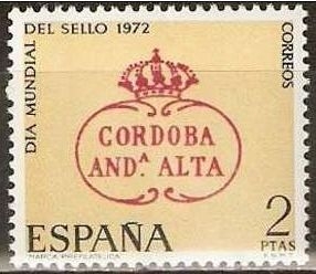 España 1972 2092 Sello ** Dia Mundial del Sello Cordoba Marca Prefilatelica completa Timbre Espagne Spain Spagna Espana Spanje Spanien 
