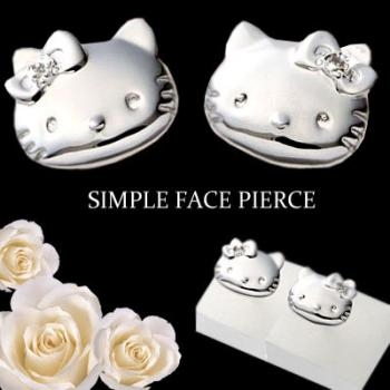 Pendientes Hello Kitty Plata.