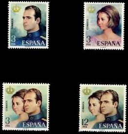 z vendido España 1975 2302/5 Sellos ** Reyes de España D. Juan Carlos y Dª Sofia Yv1948/51 Completa Timbre Espagne Spain Spagna Espana Spanje Spanien 