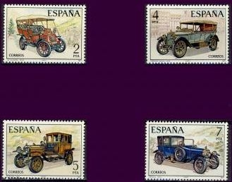 España 1977 2409/12 Sellos ** Automoviles Antiguos Españoles Completa Timbre Espagne Spain Spagna Espana Spanje Spanien 