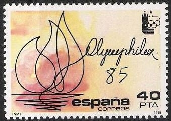 z vendido España 1985 2781 Sello ** Exposición Internacional de Filatelia Olimpica Olymphilex 85 Timbre Espagne Spain Spagna