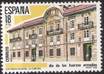z vendido España 1985 2790 Sello ** Dia de las Fuerzas Armadas Capitania General de Galicia Coruña Timbre Timbre Espagne Spain Spagna Yvert2408 Scott2410
