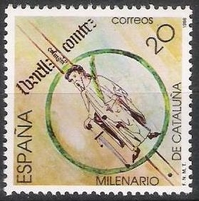 z vendido España 1988 2960 Sello ** Milenario de Cataluña Conde de Barcelona Timbre Timbre Espagne Spain Spagna