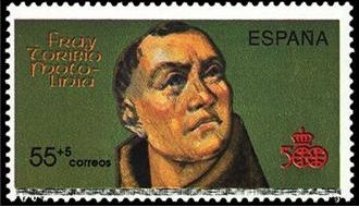 z vendido España 1991 3140 Sello ** V Cent. Descubrimiento de América Fray Toribio de Motolinia Michel3014 ScottB190 Timbre Espagne Spain Spagna