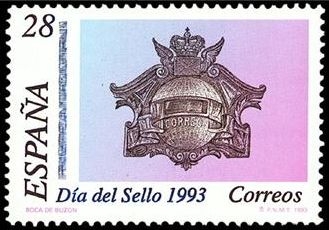 z vendido España 1993 3243 Sello **Dia Mundial del Sello Buzón de 1908 Michel3101 Scott2699 Timbre Espagne Spain Spagna