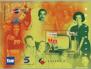 Z vendido España 2002 3945 HB Sello ** Series de Tv Cuentame como Pasó, Un paso adelante y 7 Vidas Timbre Espagne Spain Spagna