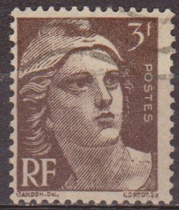 Francia 1945-7 Scott 540 Sello º Basico Marianne 3F France utilisé usado 