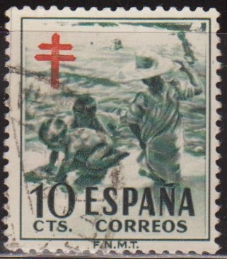 España 1951 1104 Sello º Pro tuberculosos Sorolla Timbre Espagne Spain Spagna Espana Spanje Spanien Yv825 