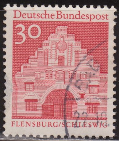 Alemania 1966 Scott 941 Sello º Arquitectura Nordertor, Flensburg 30pf Allemagne Duitsland Germania Germany Alemagne Deutschland