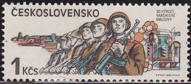 Checoslovaquia 1985 Scott 2559 Sello ** Aniversario Ejercito Sovietico en CSSR 1945 Ceskolovensko Czechoslovakia Tchecoslovaquie 