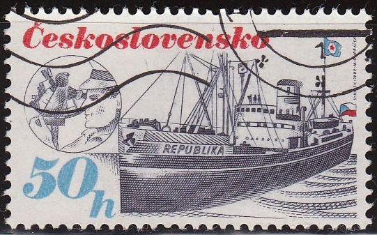 Checoslovaquia 1989 Scott 2736 Sello * Barcos Republika Matasello de favor Preobliterado Ceskolovensko Czechoslovakia Tchecoslovaquie