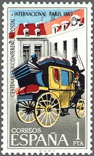 z vendido España 1963 1508 Sello ** I Conferencia Postal Internacional Timbre Espagne Spain Spagna