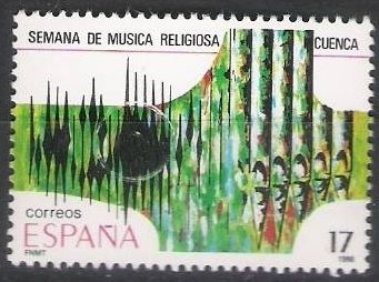 z vendido España 1986 2841 Sello ** Fiestas Populares Españolas Semana de Música Religiosa de Cuenca Yvert2453 Scott2472 Timbre Espagne Spain Spagna