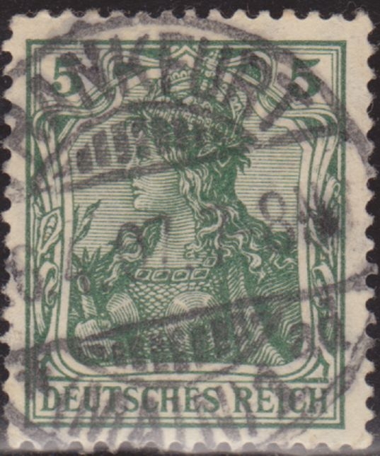 Alemania 1902 Scott 67 Sello º Alegoría Germania 5 Pfennig Deutsches Reich Allemagne Duitsland Germania Germany Alemagne Deutschland
