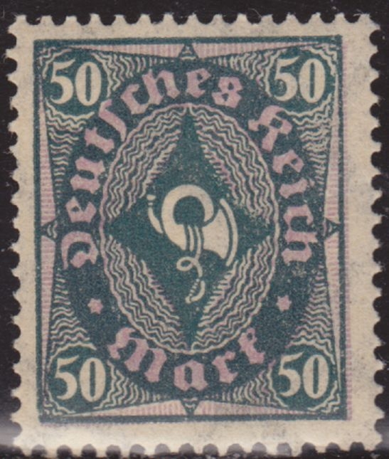 z vendido Alemania 1922 Scott 184 Sello ** Post Horn 50 Pfennig Deutsches Reich Allemagne Duitsland Germania Germany Alemagne Deutschland