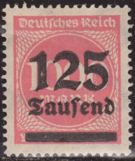 Alemania 1923 Scott 255 Sello * Numeros Cifras Sobrecargado 125th - 1000m Deutsches Reich c/charnela Allemagne Duitsland Germania Germany Alemagne Deutschland