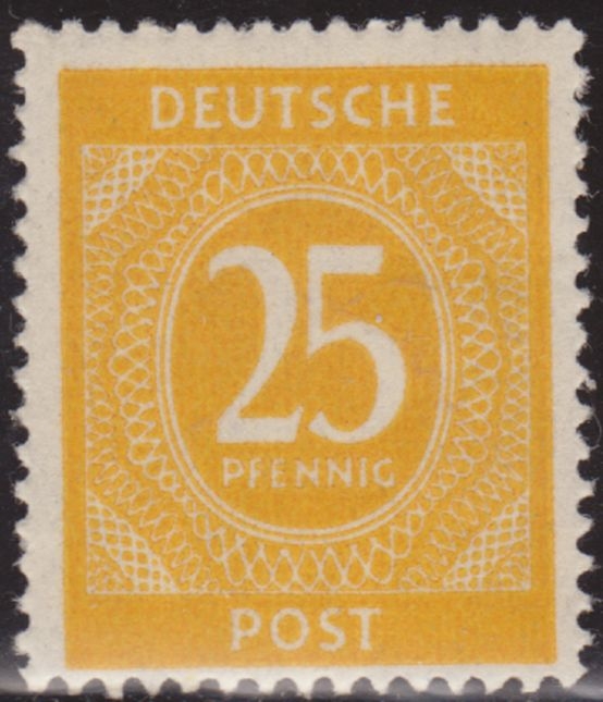 z vendido Alemania 1946 Scott 546 Sello * Cifras Numeros 25pf Allemagne Duitsland Germania Germany Alemagne Deutschland 