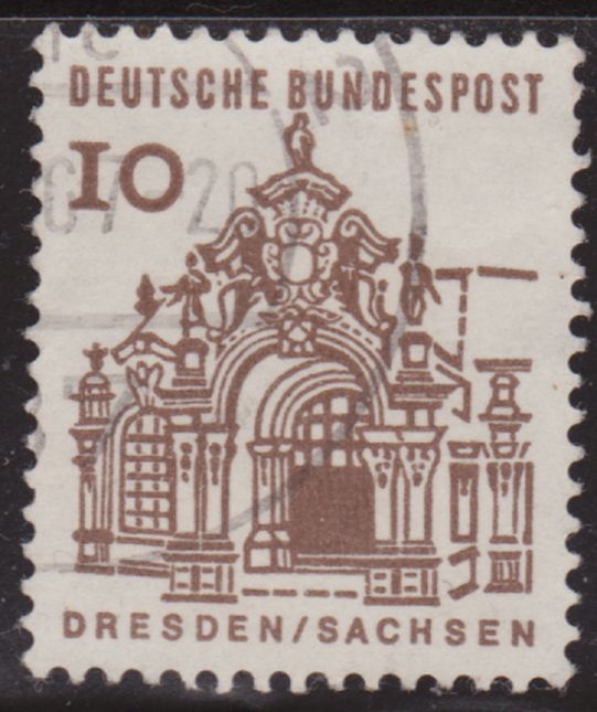 Alemania 1964 Scott 903 Sello º Arquitectura Wall Pavilion, Zwinger Dresden Sachsen 10 Allemagne Duitsland Germania Germany Alemagne Deutschland