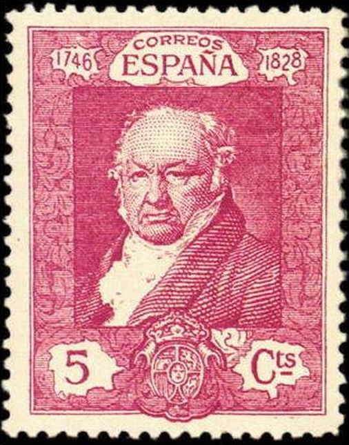 España 1930 502 Sello * Quinta de Goya en la Expo de Sevilla Retrato de Francisco de Goya por Vicente Lopez 5c Timbre Espagne Spain Spagna