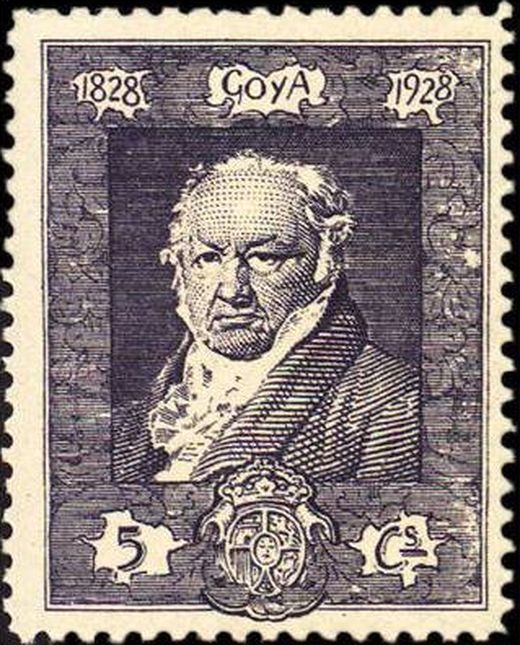 España 1930 503 Sello * Quinta de Goya en la Expo de Sevilla Retrato de Francisco de Goya por Vicente Lopez 5c Timbre Espagne Spain Spagna
