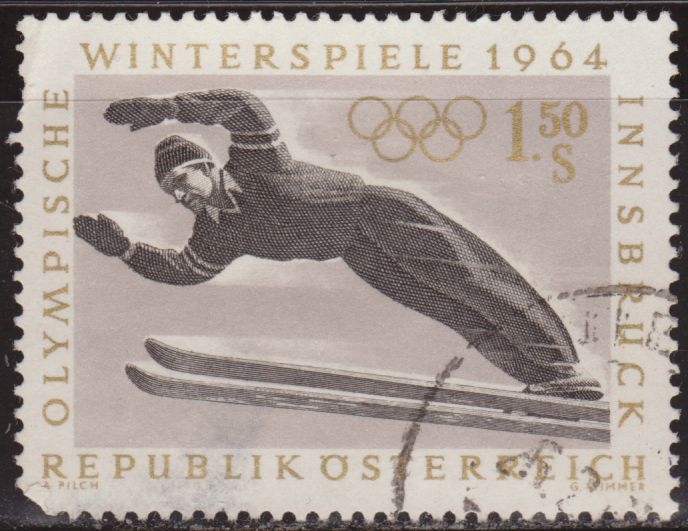 Austria 1963 Scott 712 Sello º Sports Ski Jump 1,50S Timbre Autriche Osterreich