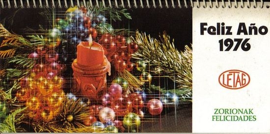 Calendario Sobremesa Año 1976 LETAG EN VASCO Desktop Calendar, Scrivania Calendario