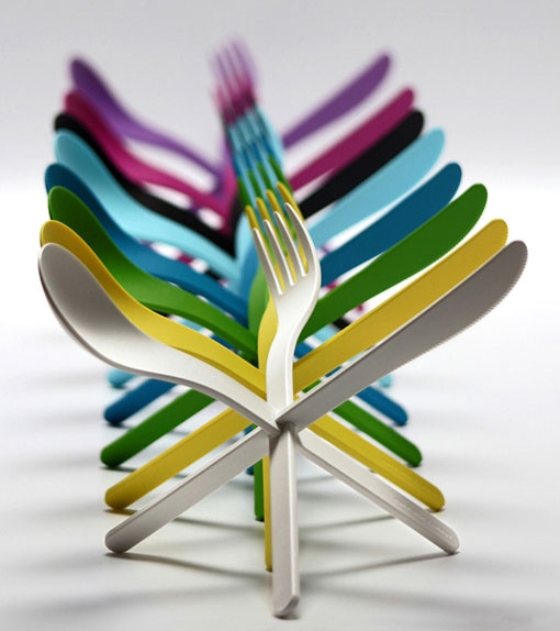 Cubiertos de colores 