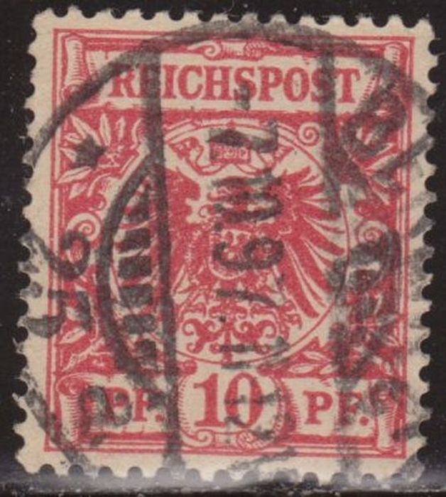 Alemania 1900 Scott 48 Sello º Escudo de Armas Reich Post 10 Pf Deutsches Reich Timbre Allemagne Deutschland Germania Germany Alemagne