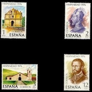 España 1976 2371/4 Sellos ** Hispanidad Costa Rica Completa Timbres Espagne Espana stamps Spain