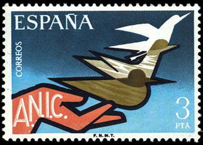 España 1976 2378 Sello ** Asociación de Inválidos Civiles Timbres Espagne Espana stamps Spain