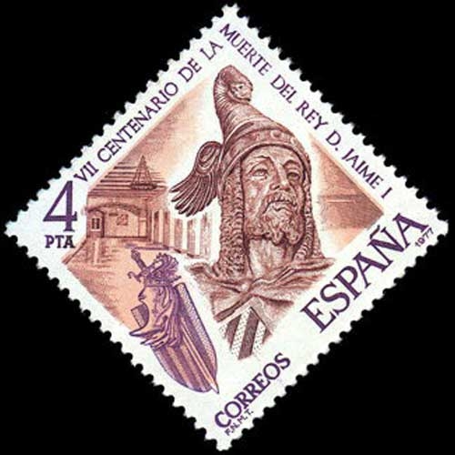 España 1977 2397 Sello ** VII Centenario de la Muerte de Jaime I Completa Timbres Espagne Espana stamps Spain