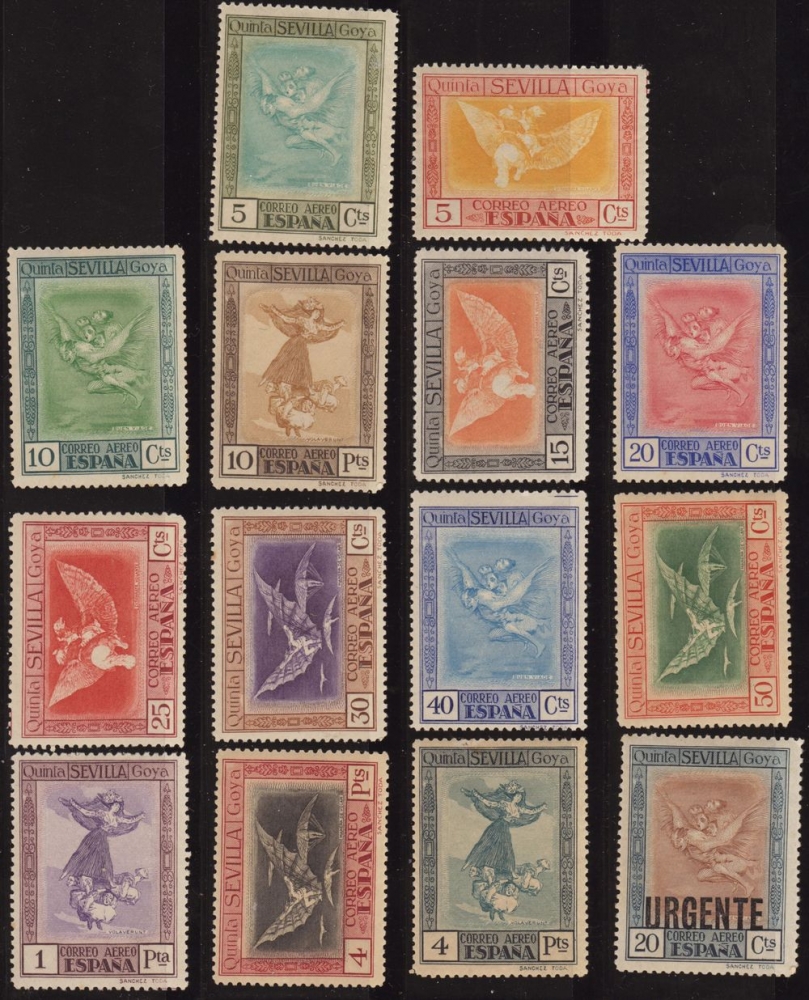 z vendido España 1930 517/530 Sellos * Quinta de Goya en la Expo de Sevilla Francisco de Goya Completa Timbres Espagne Espana stamps Spain
