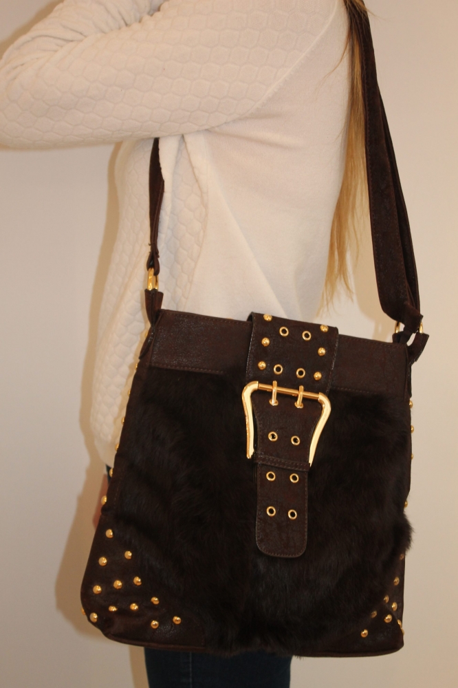 Bolso marrón pelo