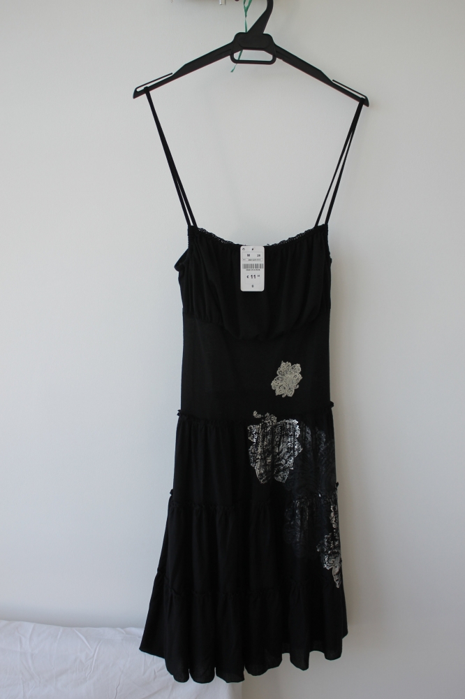 Vestido negro de punto