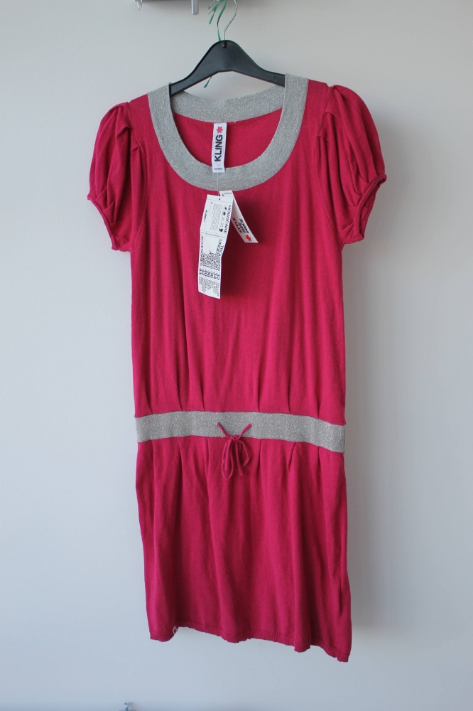 Vestido rosa-gris