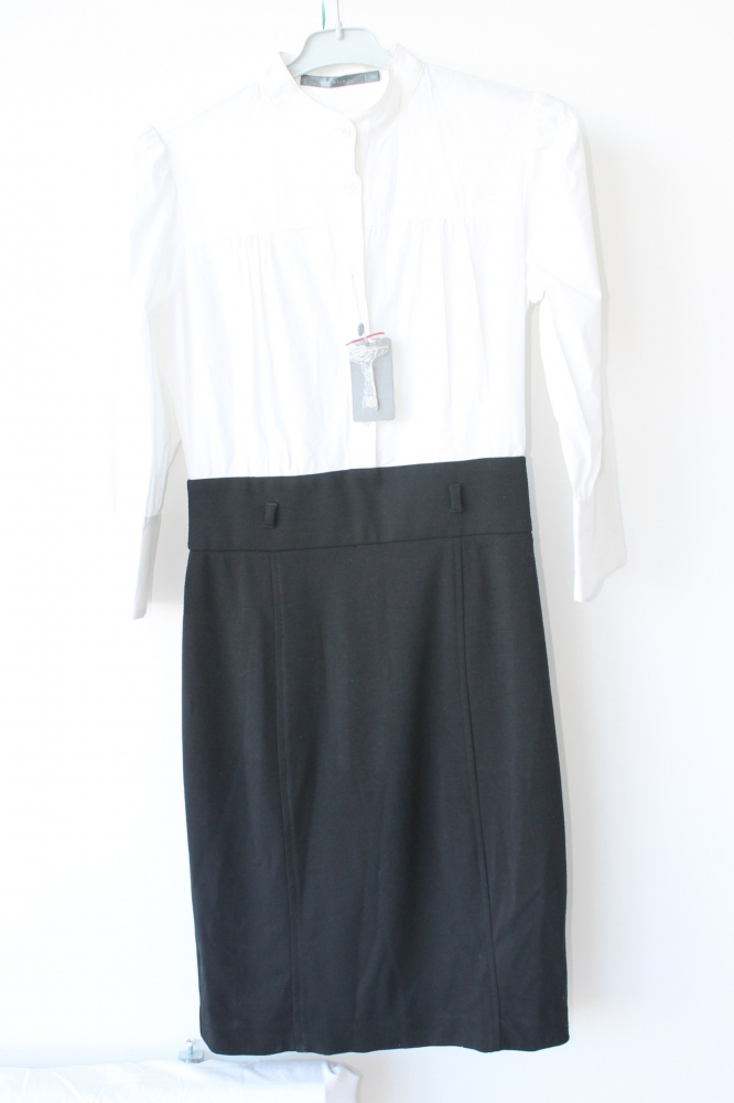 Vestido blanco-negro