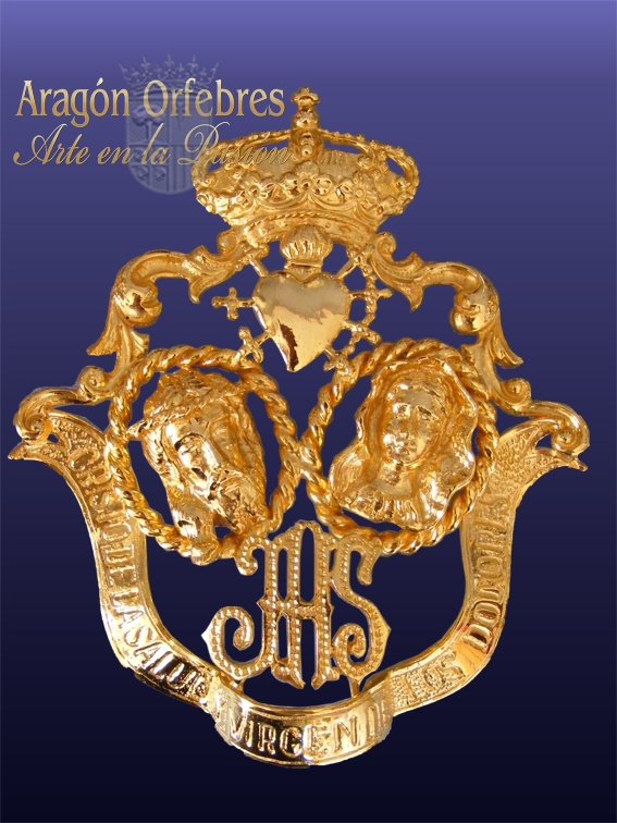 Medallas metal baÃ±o oro
