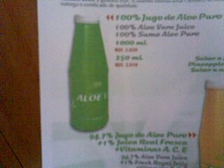 Zumo de Aloe Vera puro 100% natural; 1000 ml