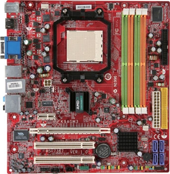 BOARD AMD MSI K9AGM4-L A.V.R SOCKE AM2 ($158.000.oo)