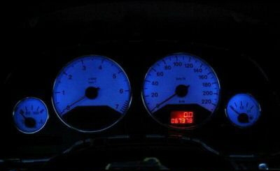 (1.50e)1 BOMBILLA LED AZUL T5 12V 1,2W Velocímetros y Salpicaderos