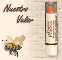 Protector labial de cera y miel